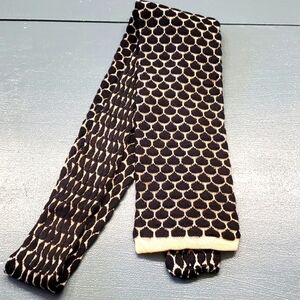 Vintage men's all wool Jaeger tei. Black and cream made In Italy.